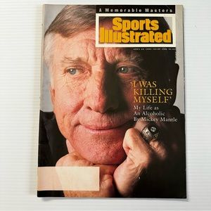 Mickey Mantel Sports Illustrated Issue April 18, 1994 My Life as an Alcoholic